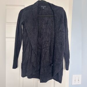 Barefoot Dreams Charcoal Open Front Cardigan